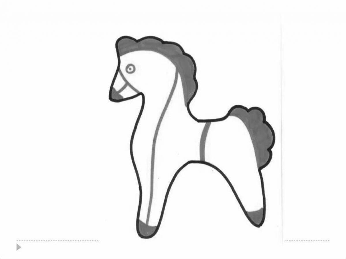 Coloring page Filimonov's glorious horse