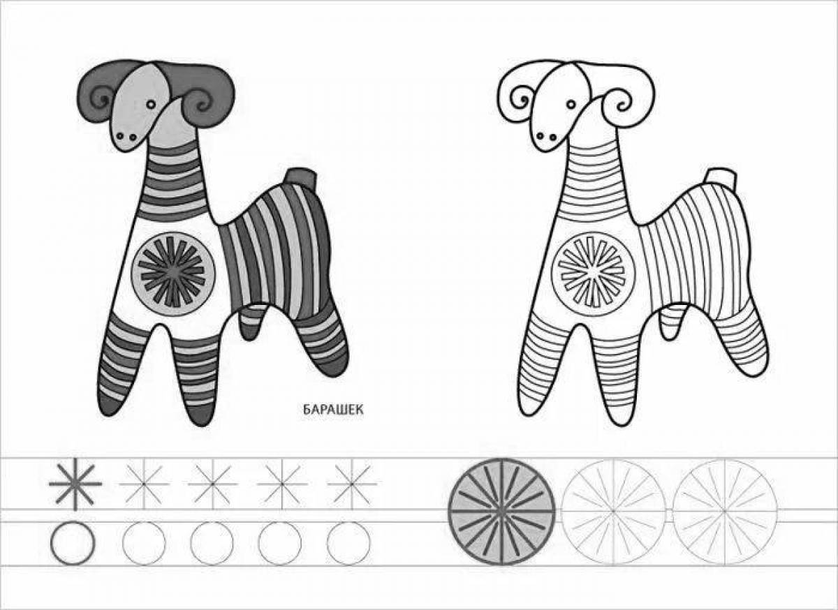 Coloring page Filimonov's magnificent horse