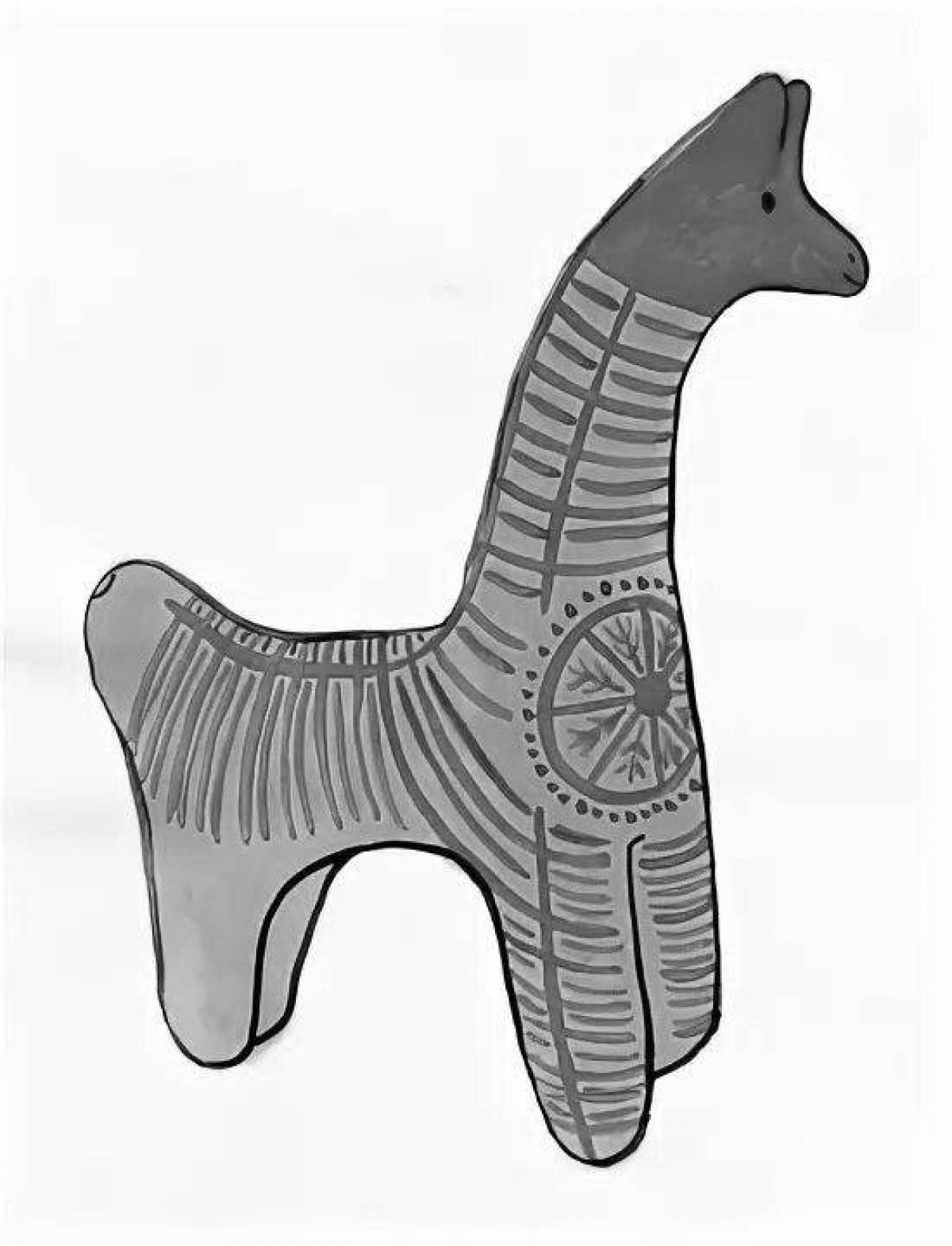 Раскраска гениальная лошадь филимонова