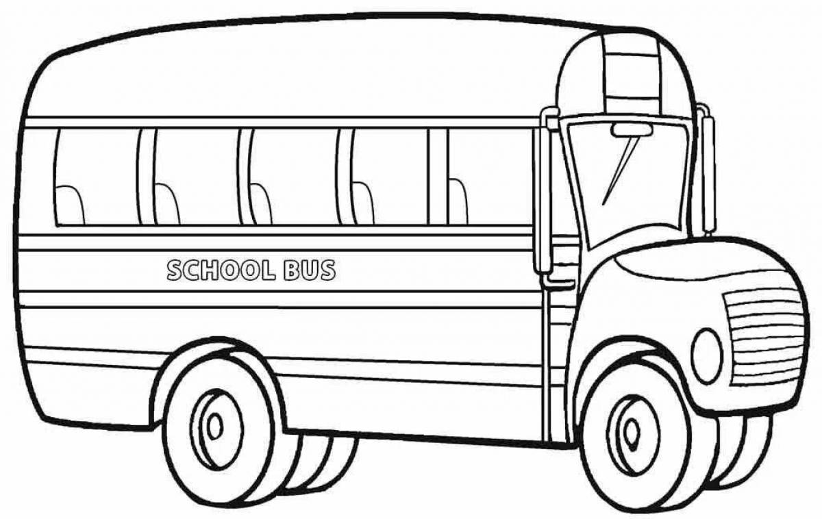 Очаровательная страница раскраски автобуса гордона