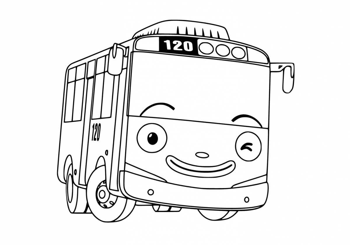 Attractive gordon bus coloring page