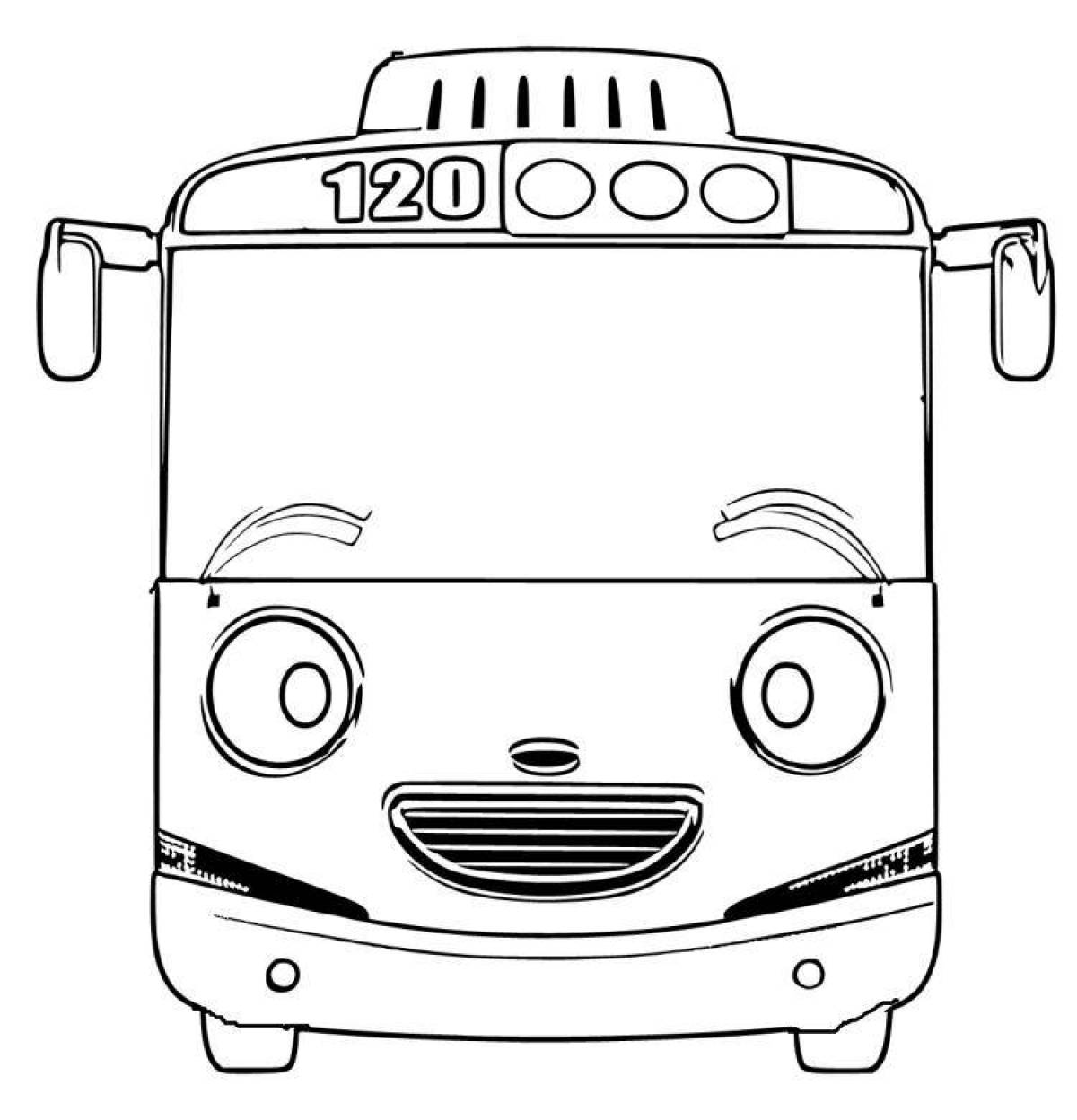 Majestic gordon bus coloring page