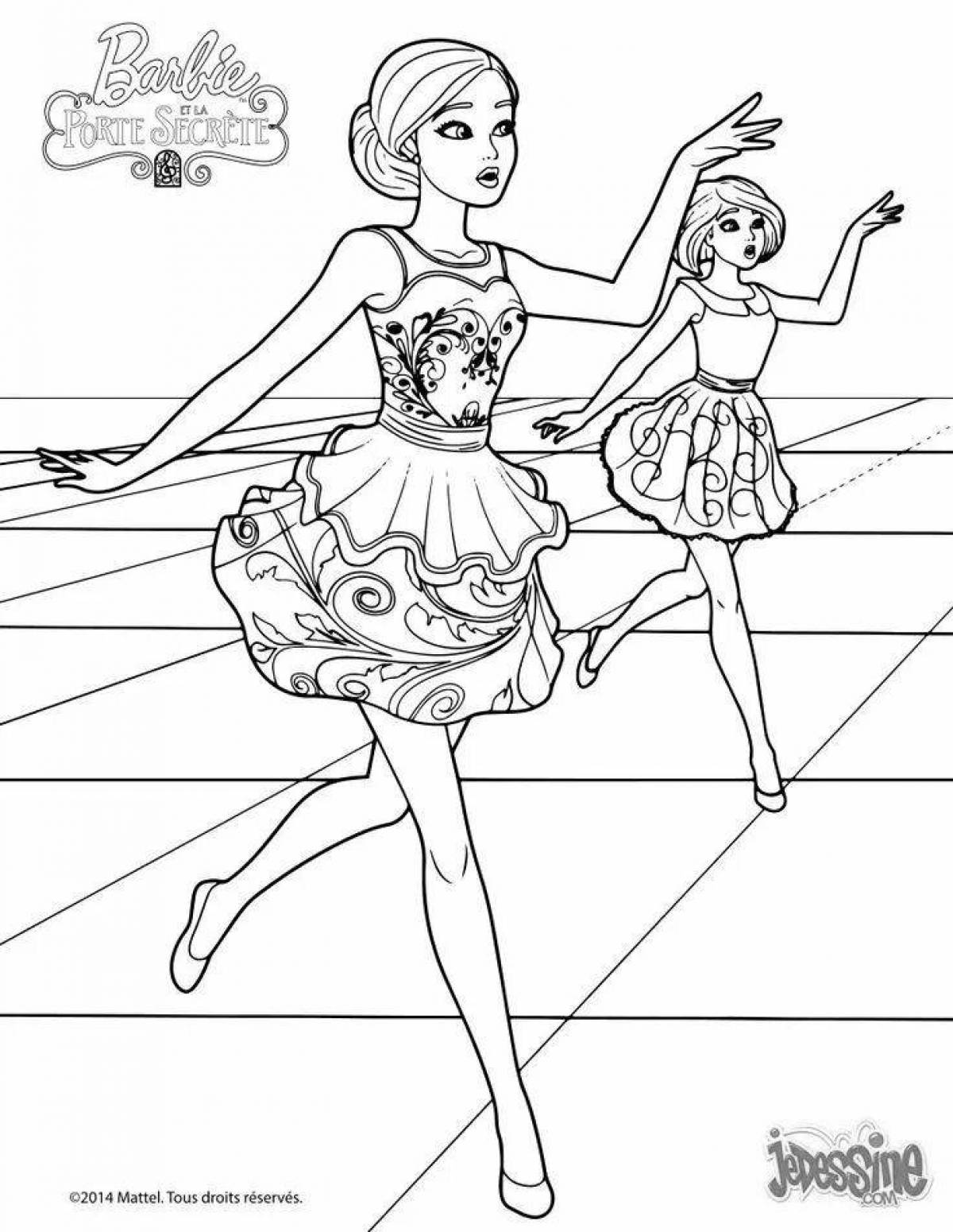 Fine ballerina coloring page