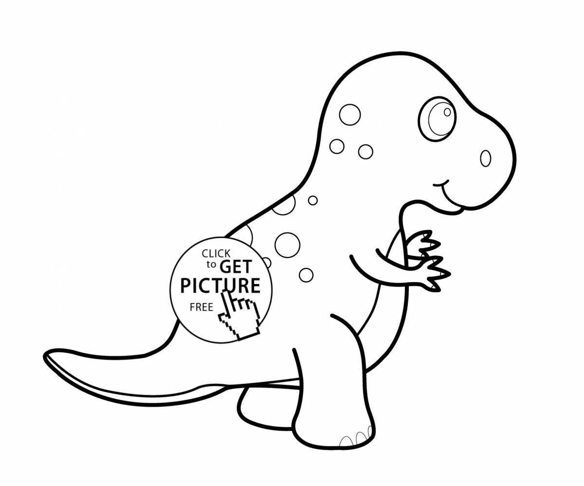 Funny cute dinosaur coloring book