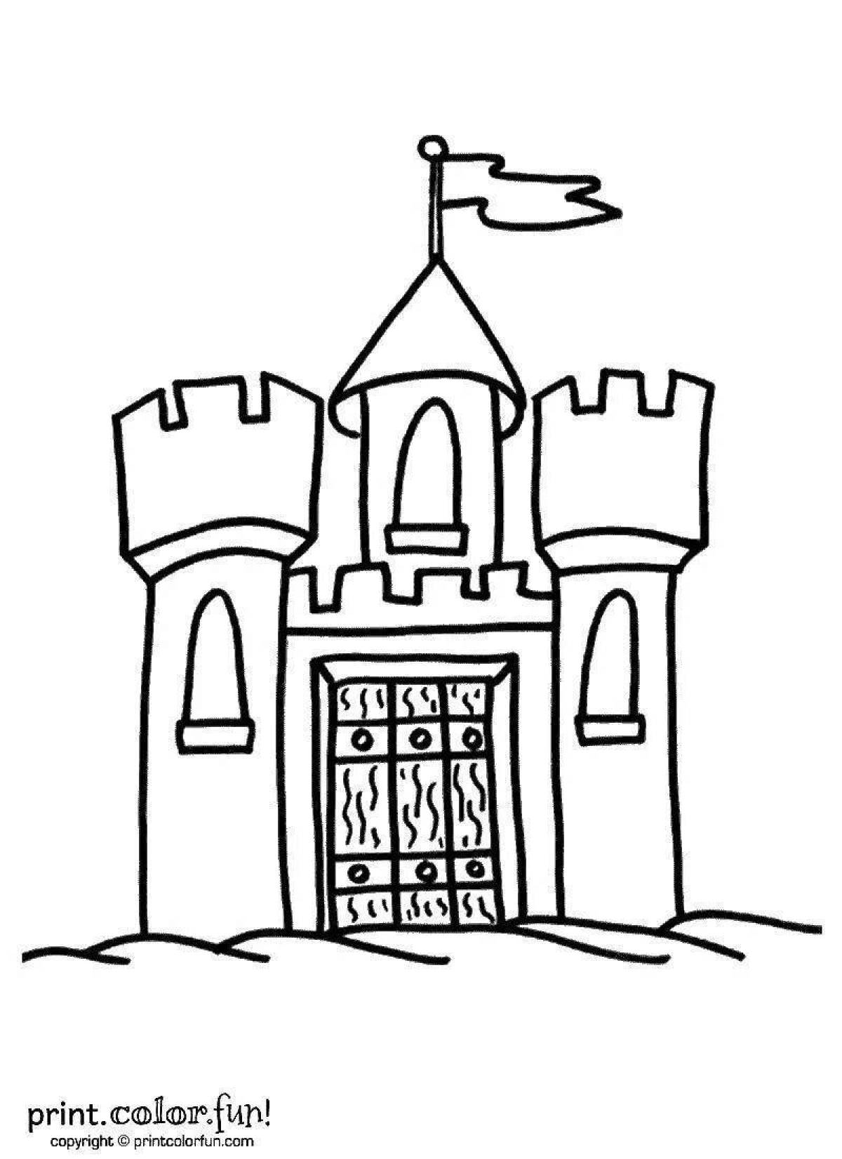 Coloring page stunning medieval castle