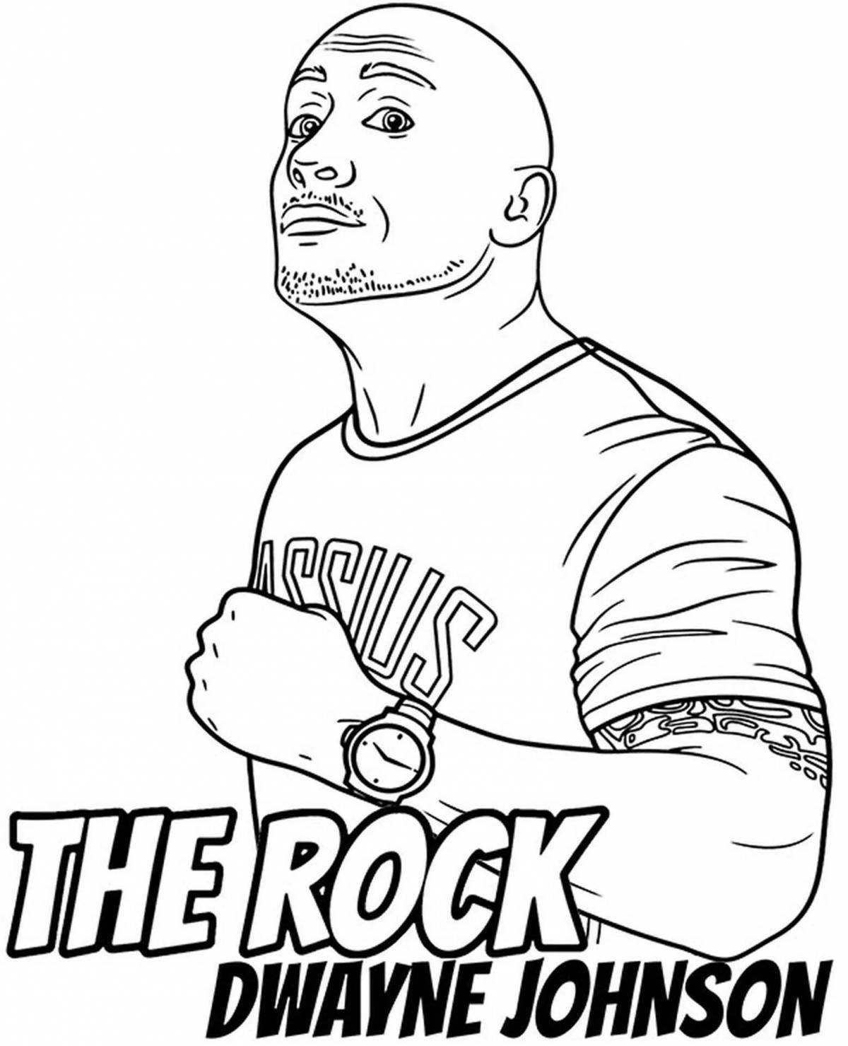 Rock johnson's awesome coloring book