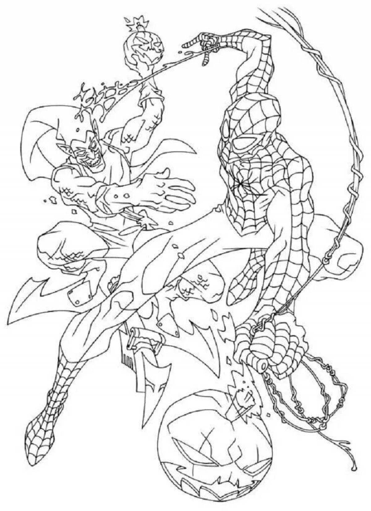 Gorgeous green goblin coloring page