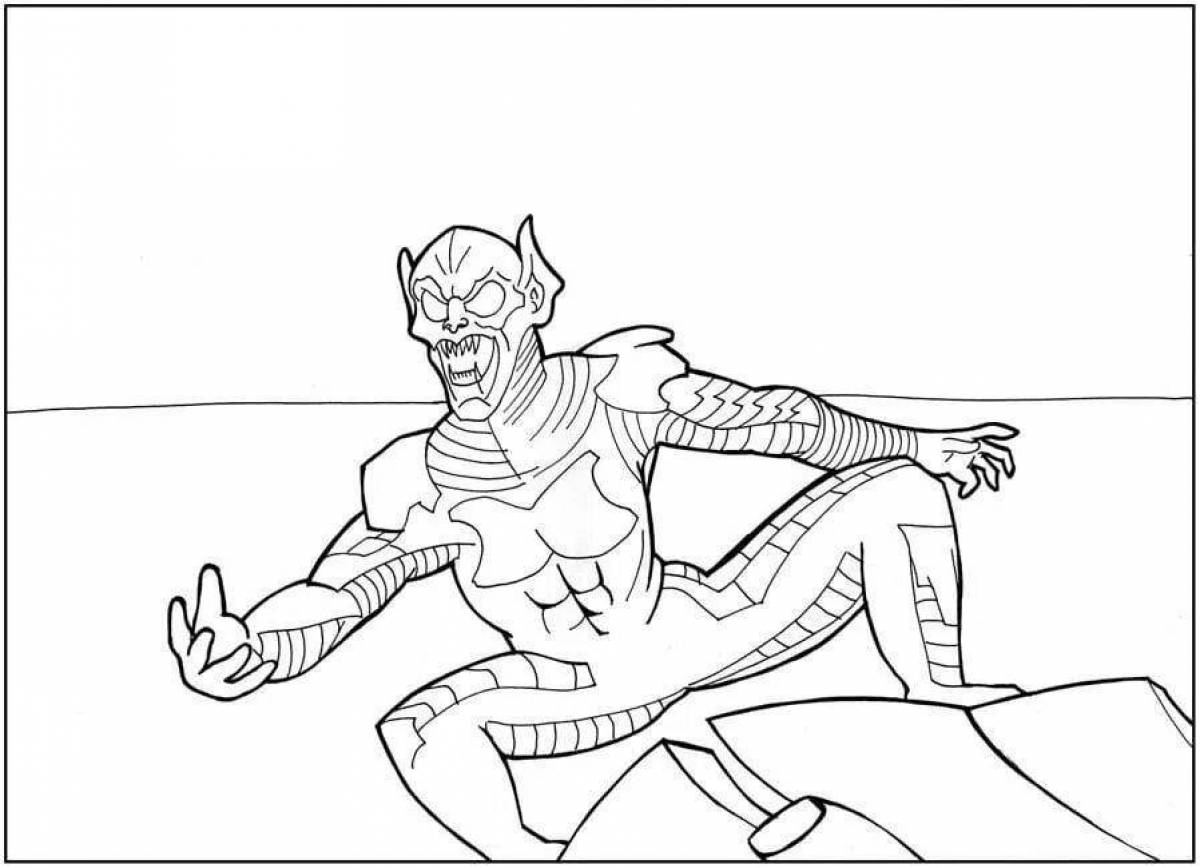 Gorgeous green goblin coloring page