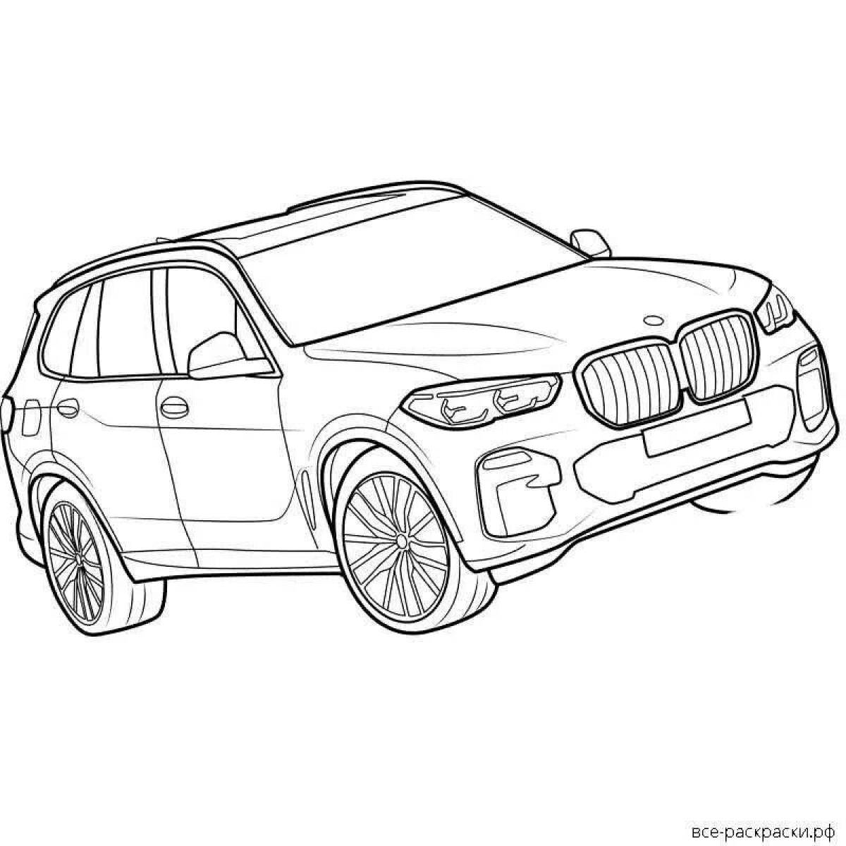 Luxury bmw x6 coloring page