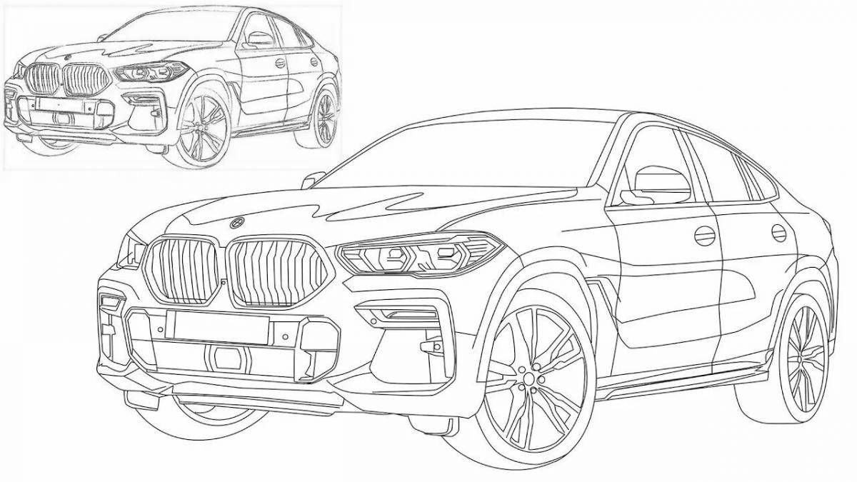 Luxury bmw x6 coloring book