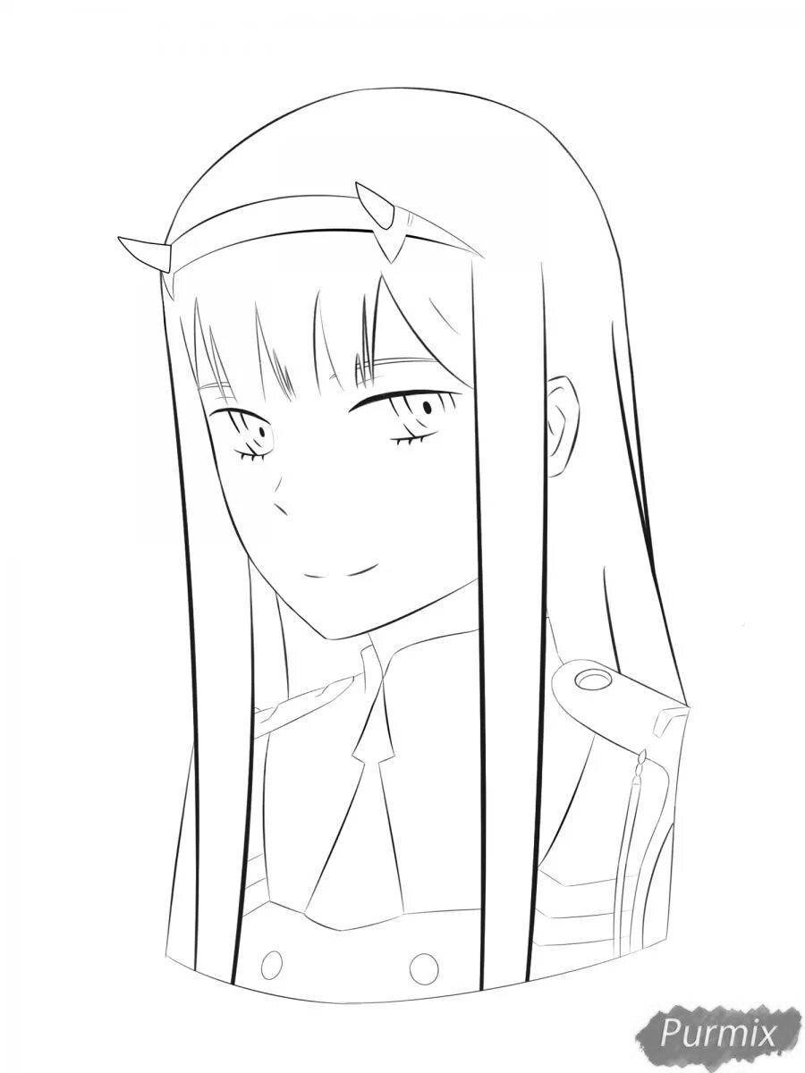 аниме карандашом 02 и хиро. раскраска аниме zero two. хиро карандашом аниме. раскраска аниме хиро. раскраски хиро 2.