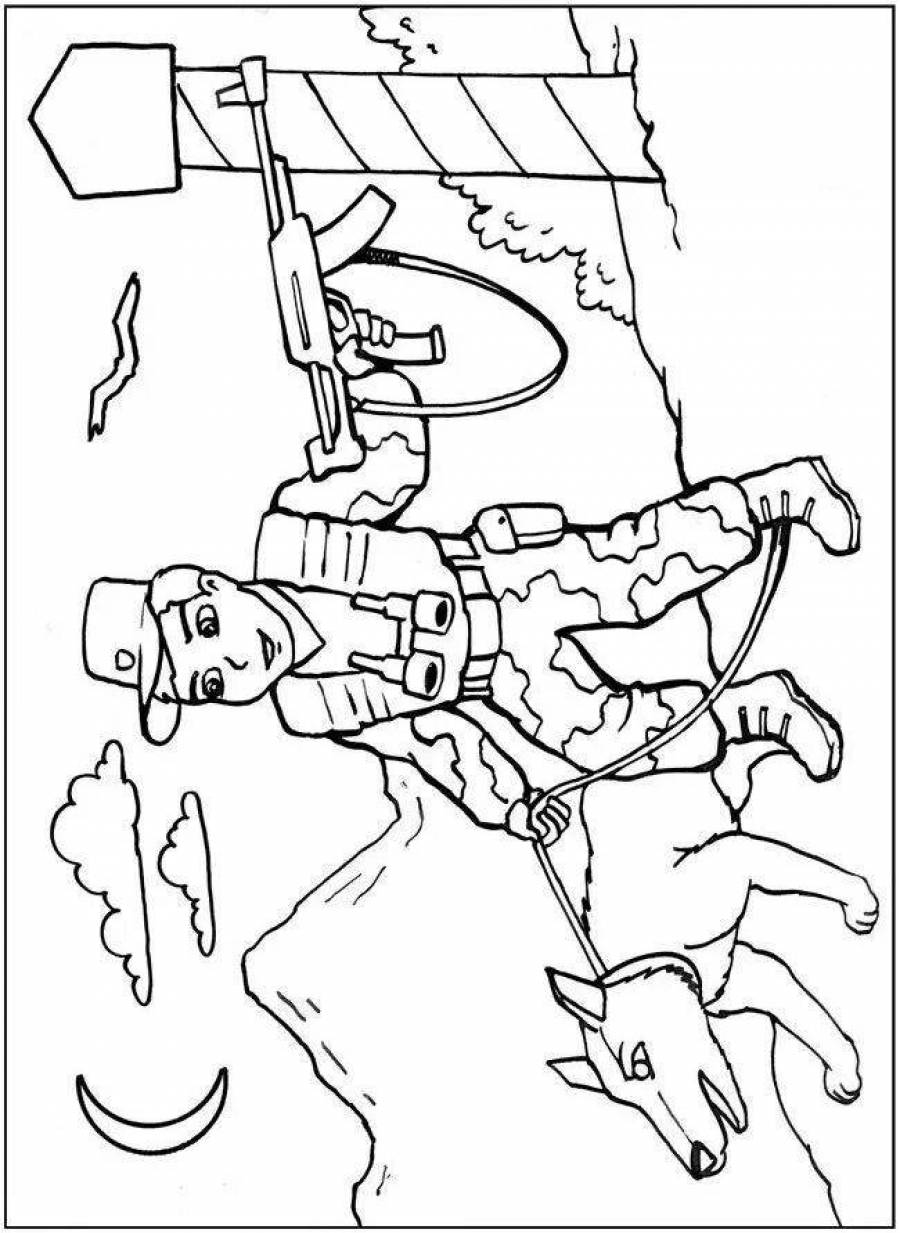 Рисунок к дню пограничника карандашом