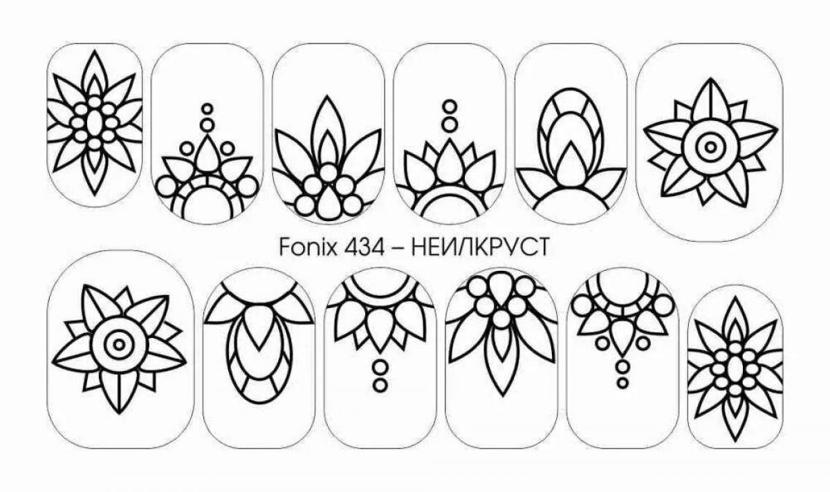 Ногти раскраска. Трафареты ногтей для рисования. Распечатка ногтей для рисования. Макеты ногтей для рисования.