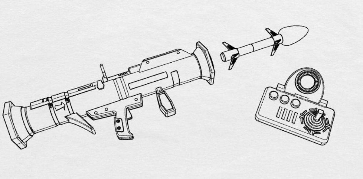 Чертежи пабг. Пистолеты ФОРТНАЙТ базука. РПГ ФОРТНАЙТ. ФОРТНАЙТ чертежи. Раскраска гранатомет.