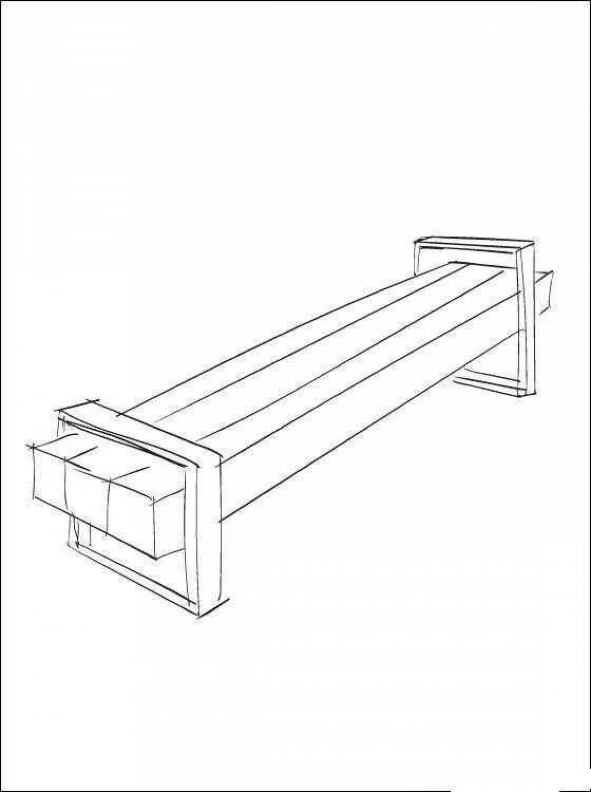 Скамейка раскраска