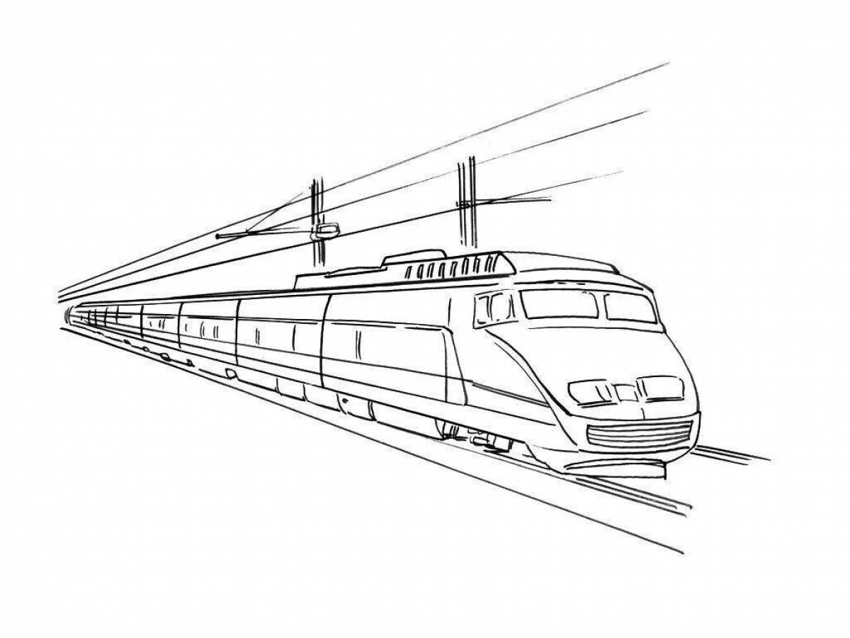 Фото поезда для срисовки