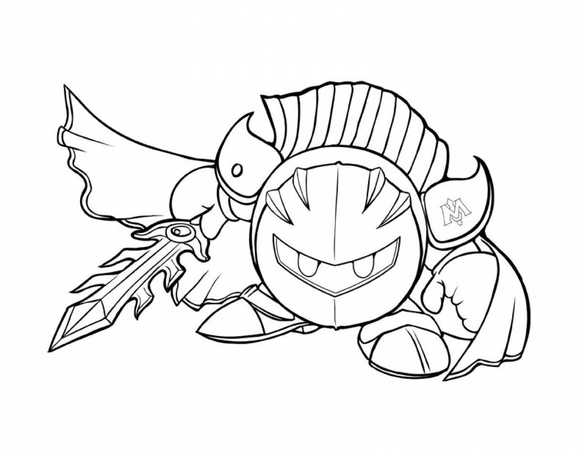 Meta knight coloring page