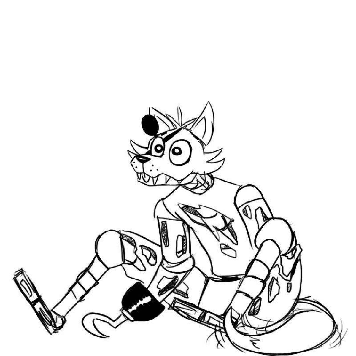 Great fnaf foxy coloring book