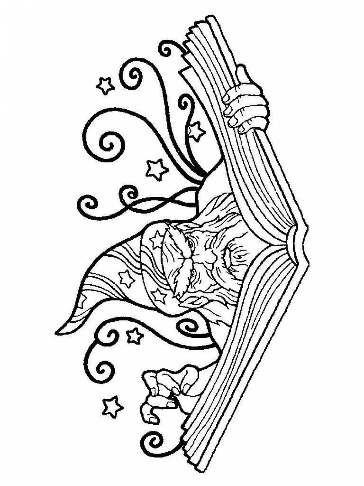 Mysterious coloring page magic page