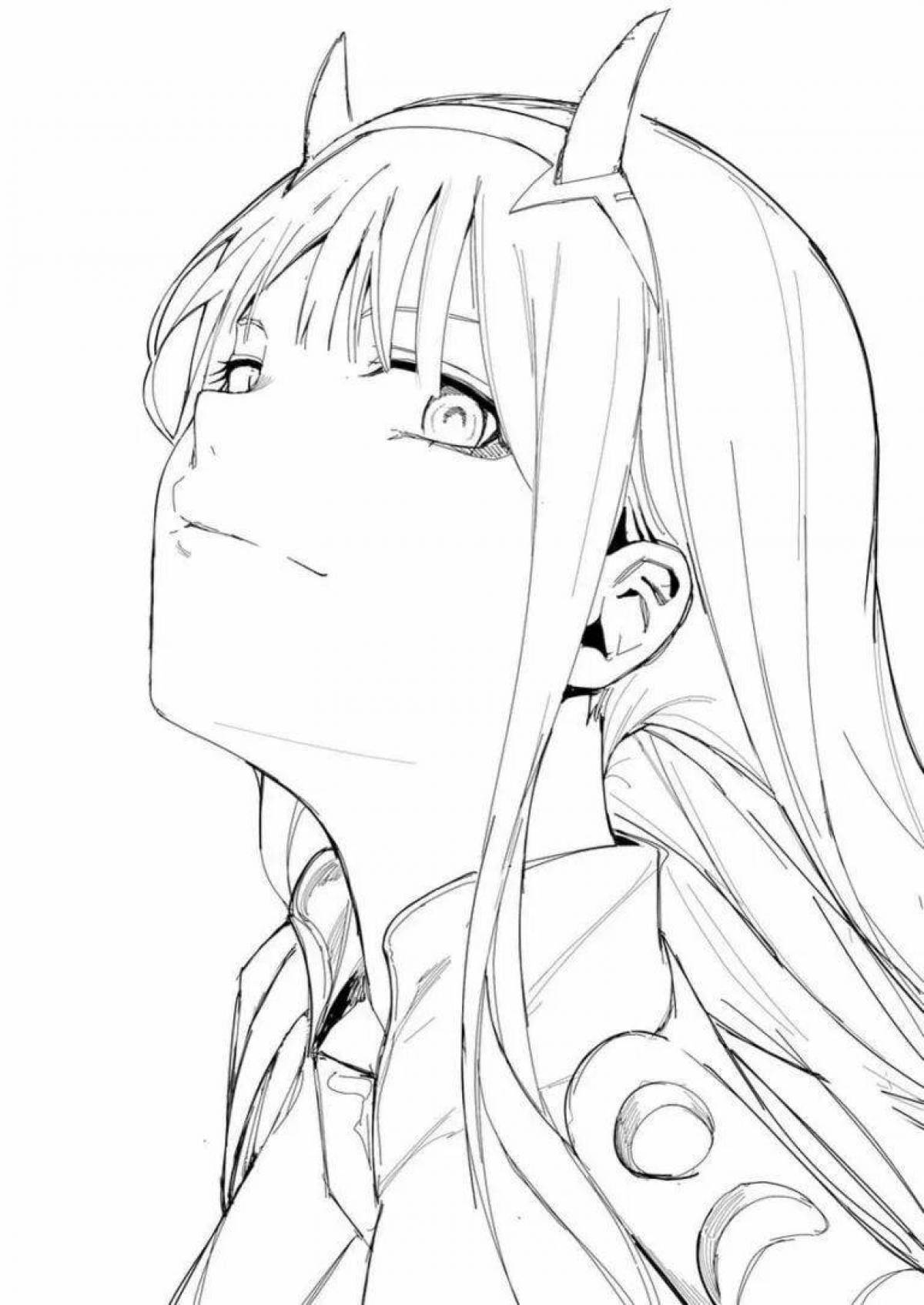 Luminous Anime Coloring Page 02