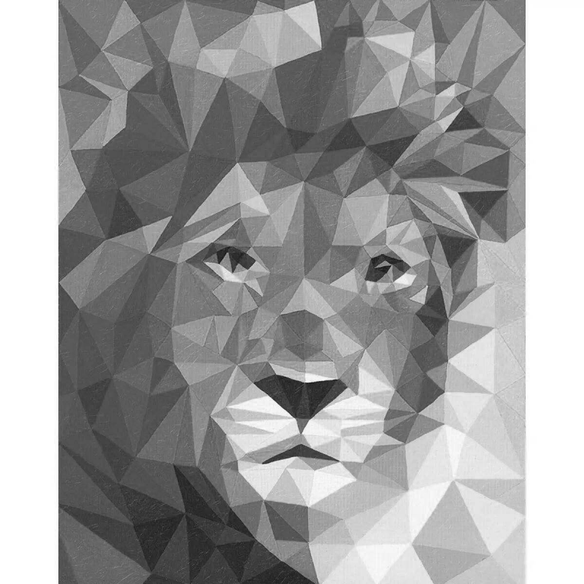 Color by number crafted lion coloring book