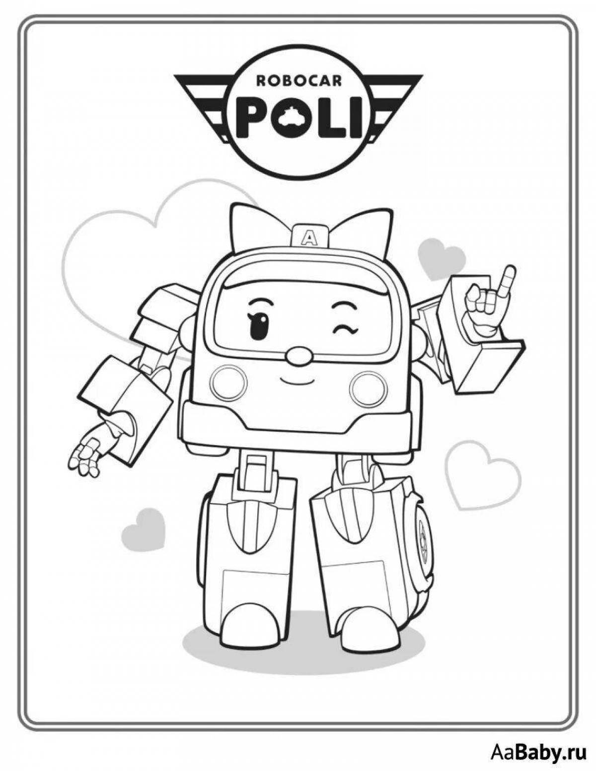 Amber robocar poly's charming coloring book