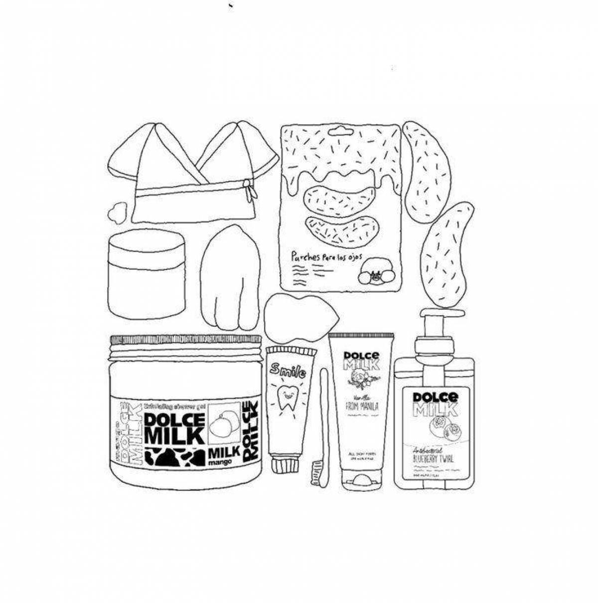 Dolce milk lipstick coloring page