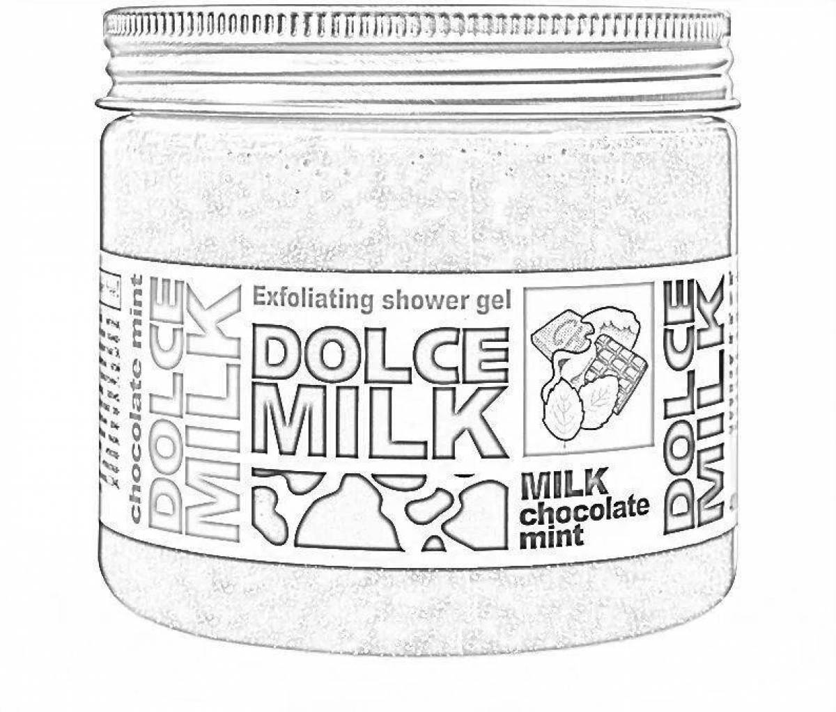 Charming milky lipstick dolce coloring page