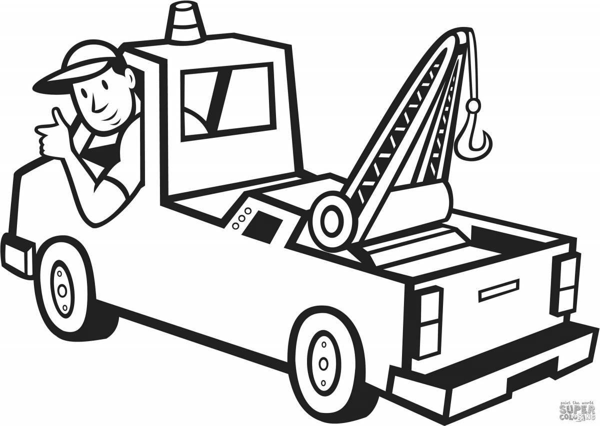 Colorful driver coloring page for kids