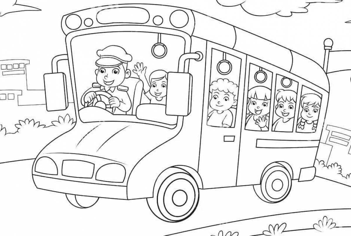 Attractive driver coloring for kids