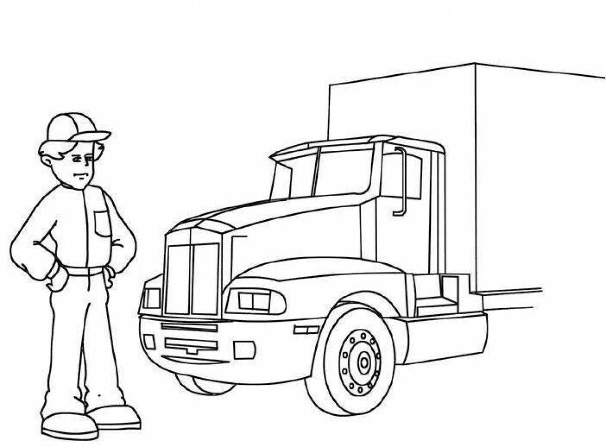 Crazy Driver coloring pages for kids