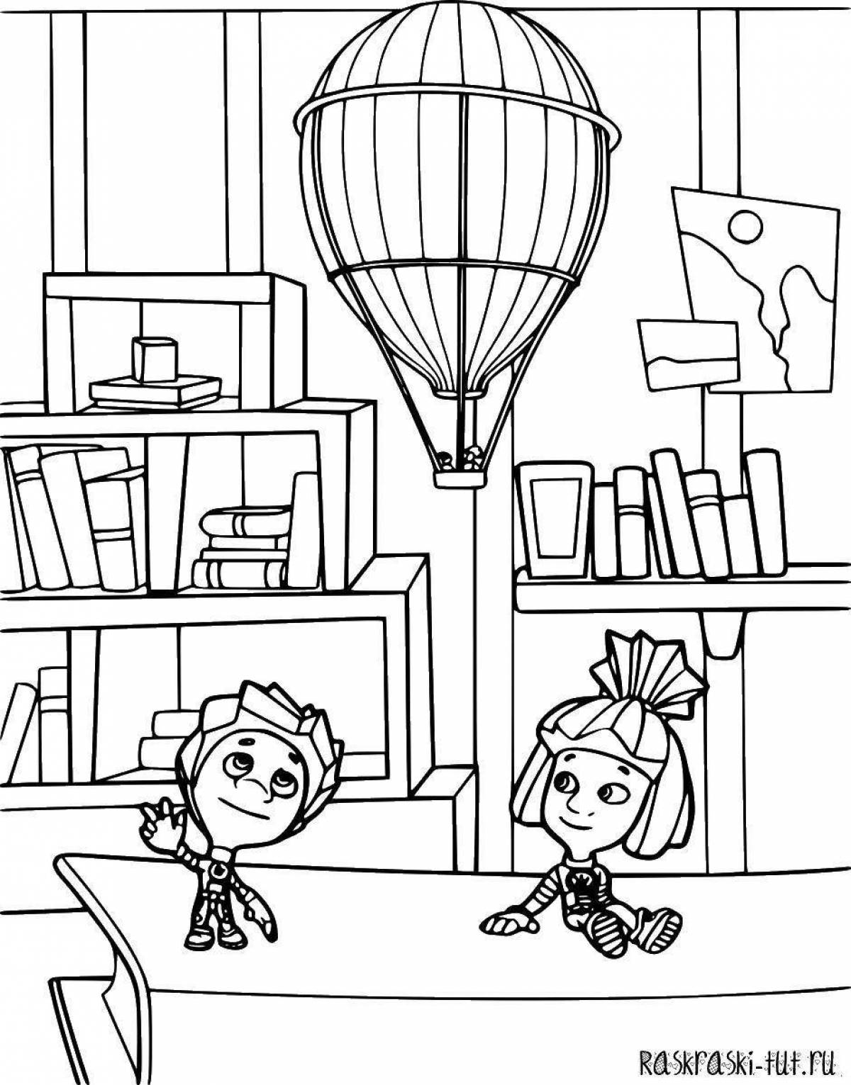 Coloring book charming zero and sim