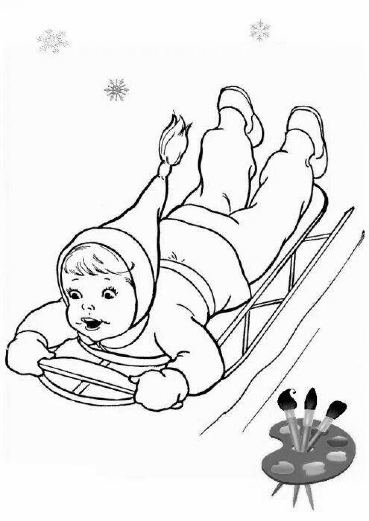 Fun nose coloring page