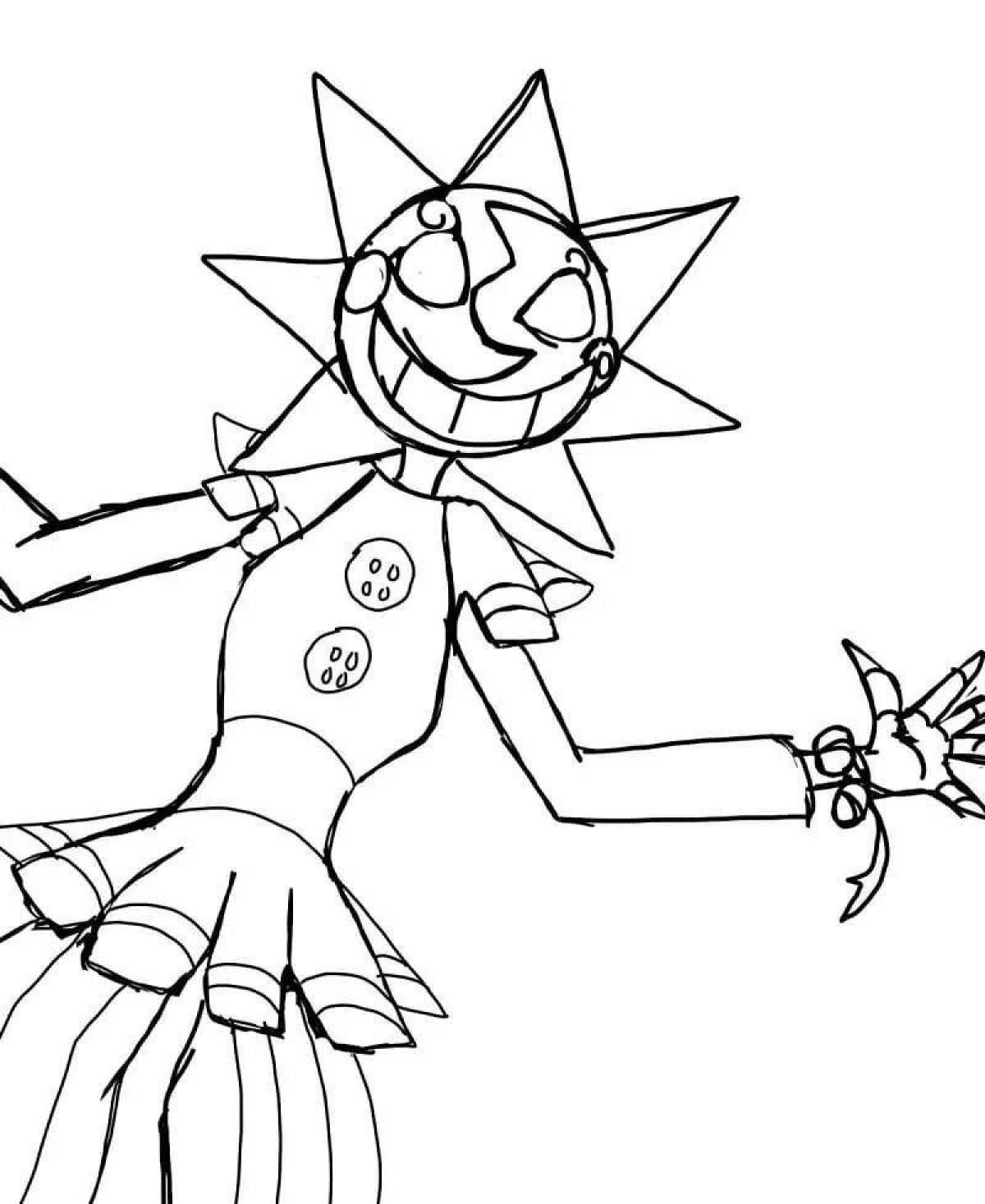 Radiant coloring sun and moon fnaf