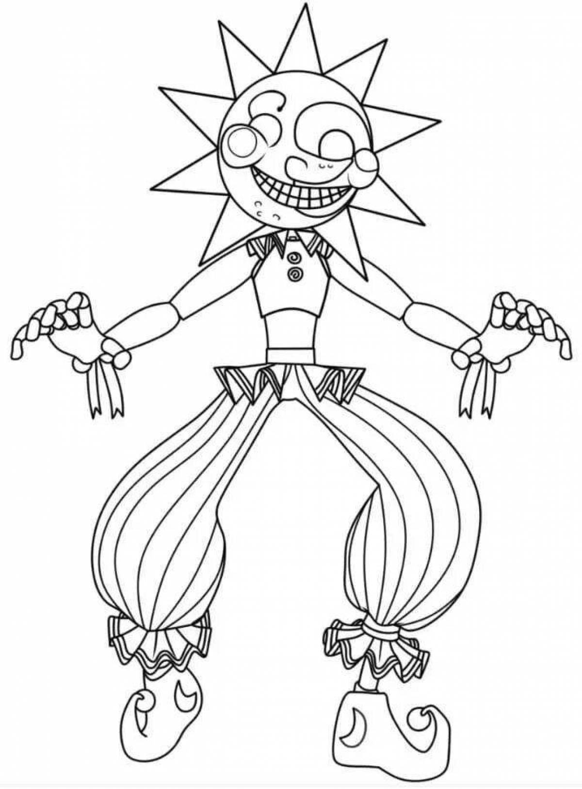 Fnaf glowing sun and moon coloring book