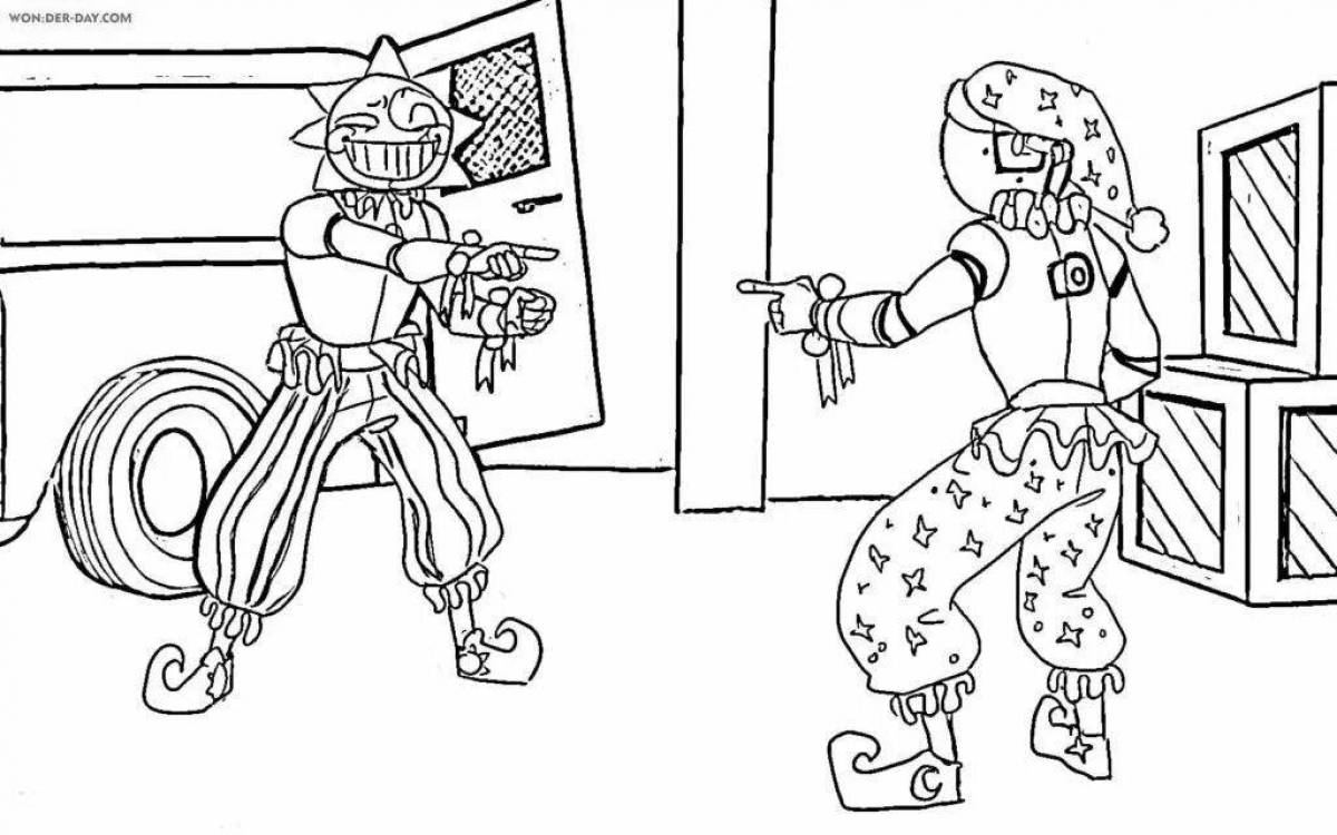 Great fnaf sun and moon coloring book