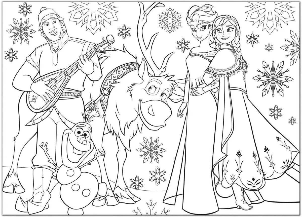 Экзотическая раскраска снежная королева хранительницы чудес