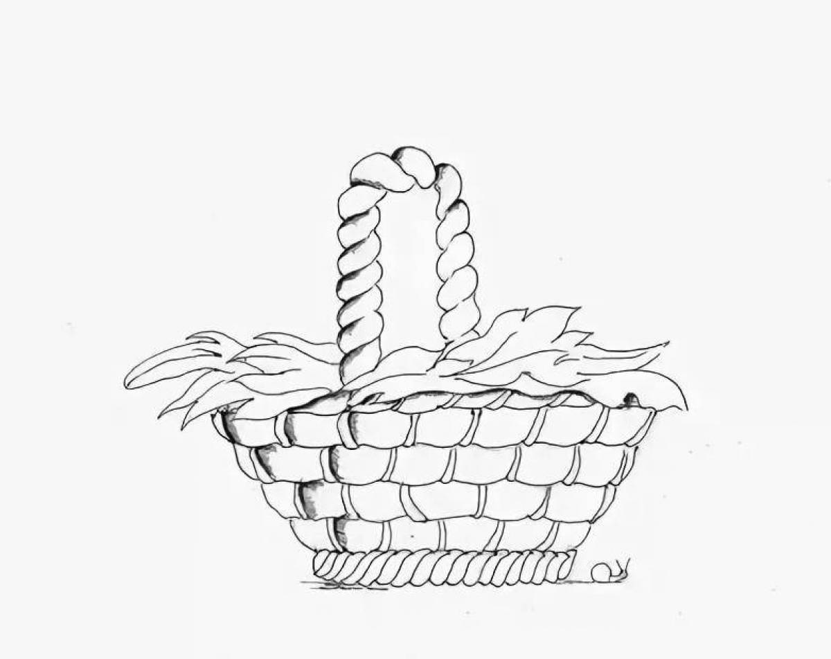 Basket with fir cones #2