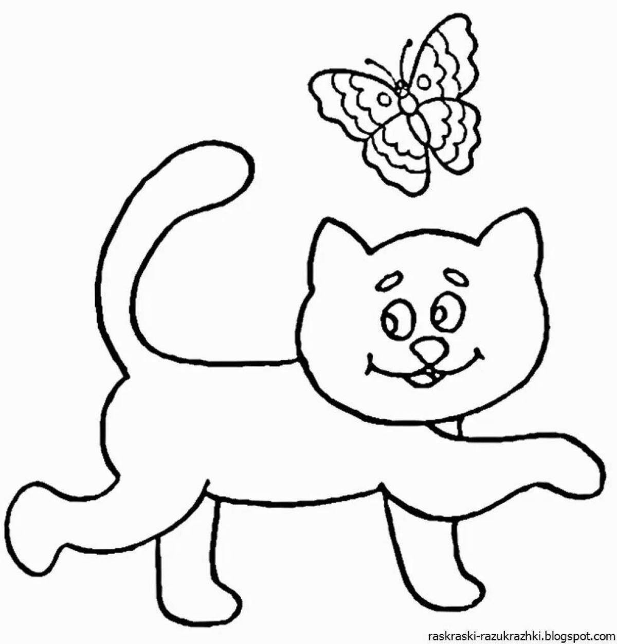 Snuggly kitten coloring book for 2-3 year olds