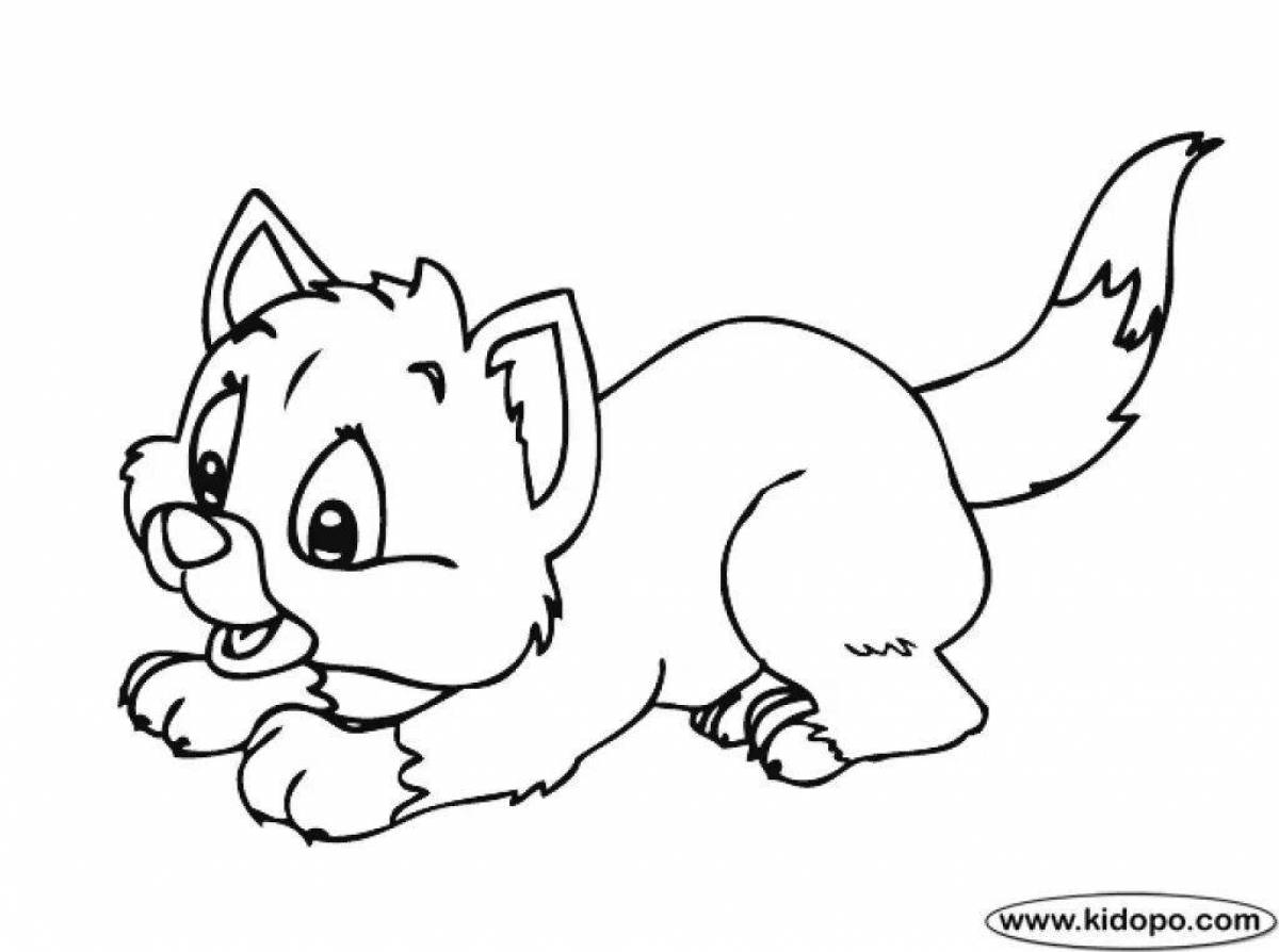 Kittens fun coloring book for 2-3 year olds