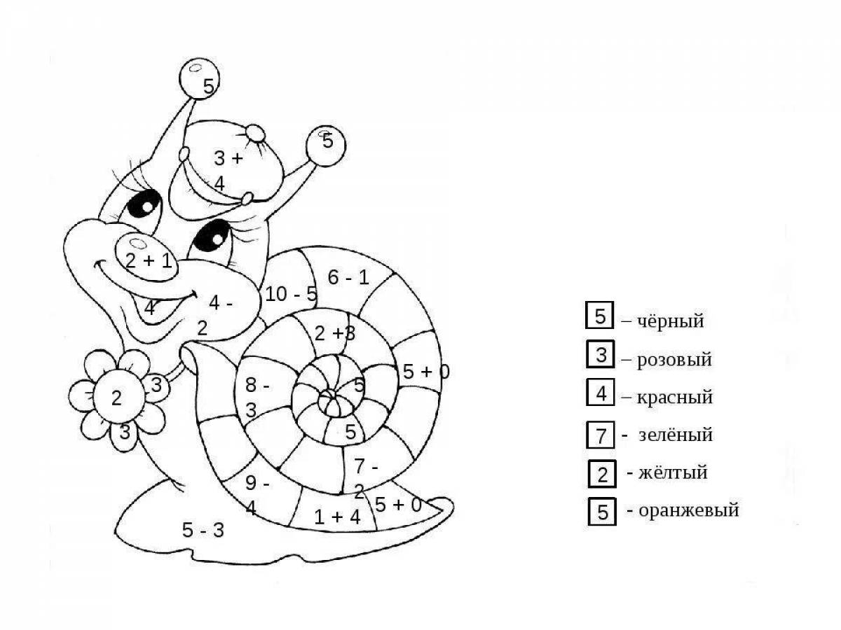 Fun coloring with examples for preschoolers
