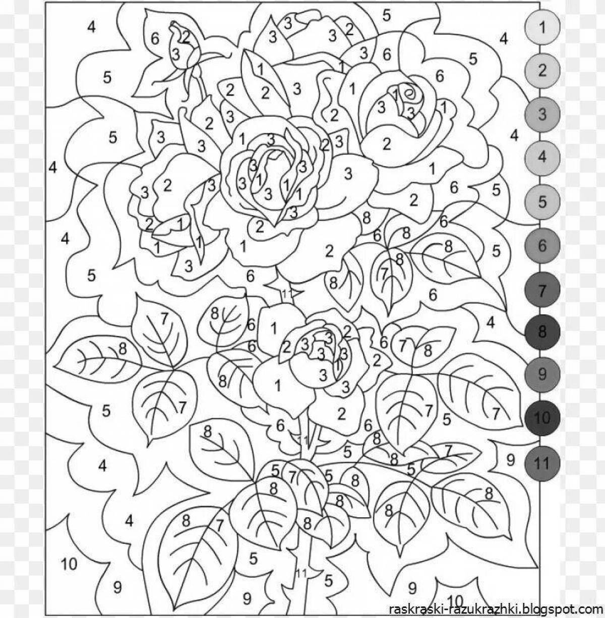 Color by number coloring game offline