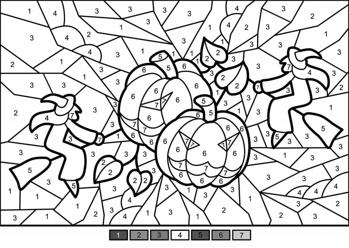 Creative offline coloring game by numbers