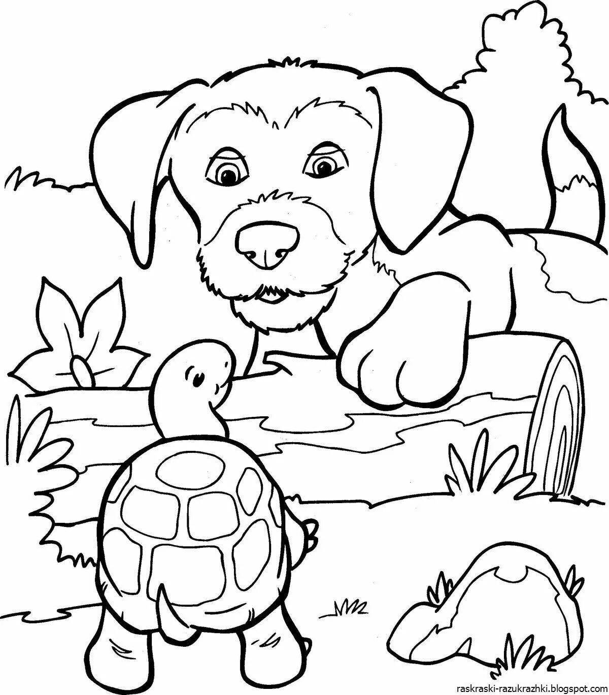 Shining Animals coloring book for kids 6-10 years old