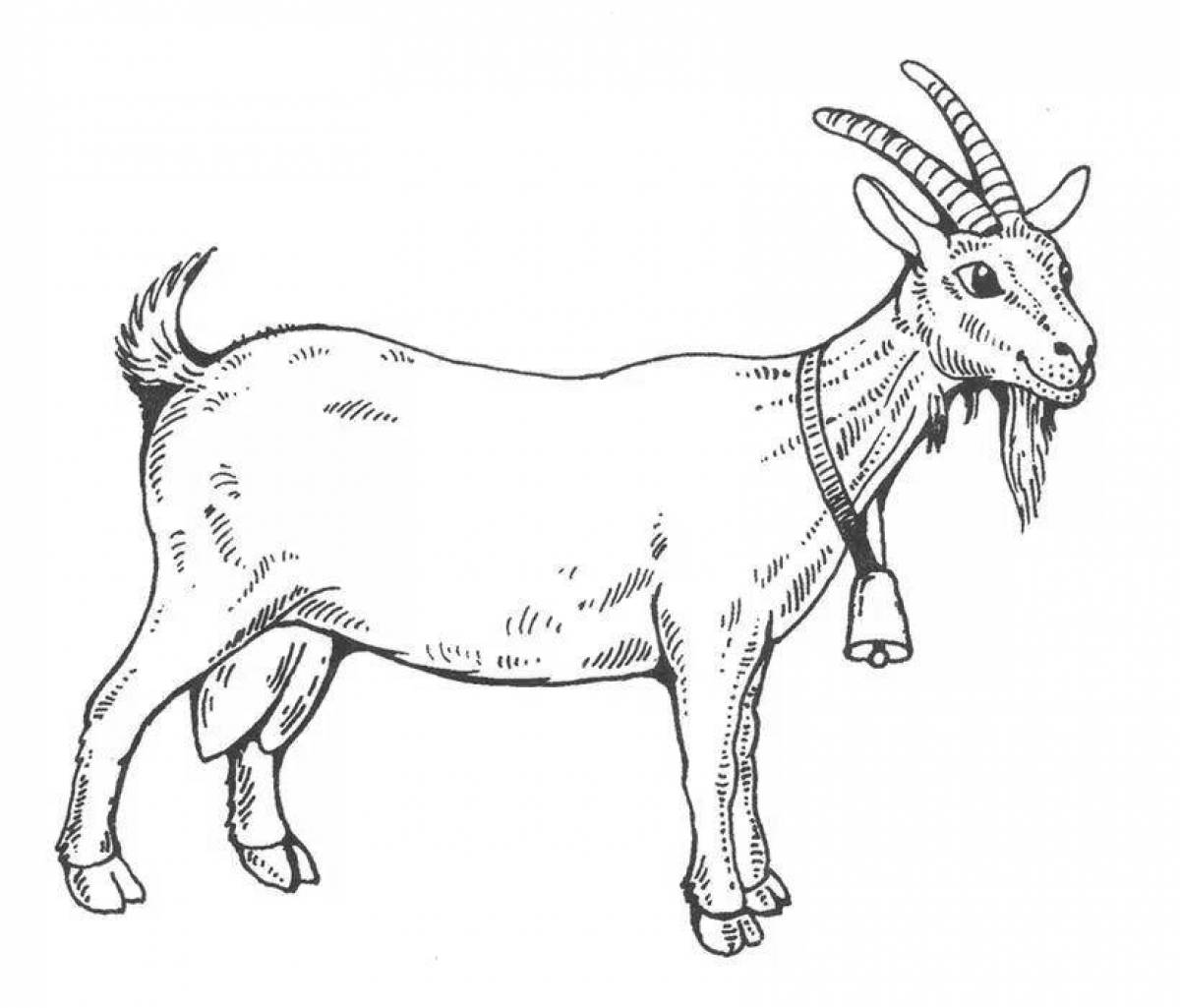 Озорная раскраска коза