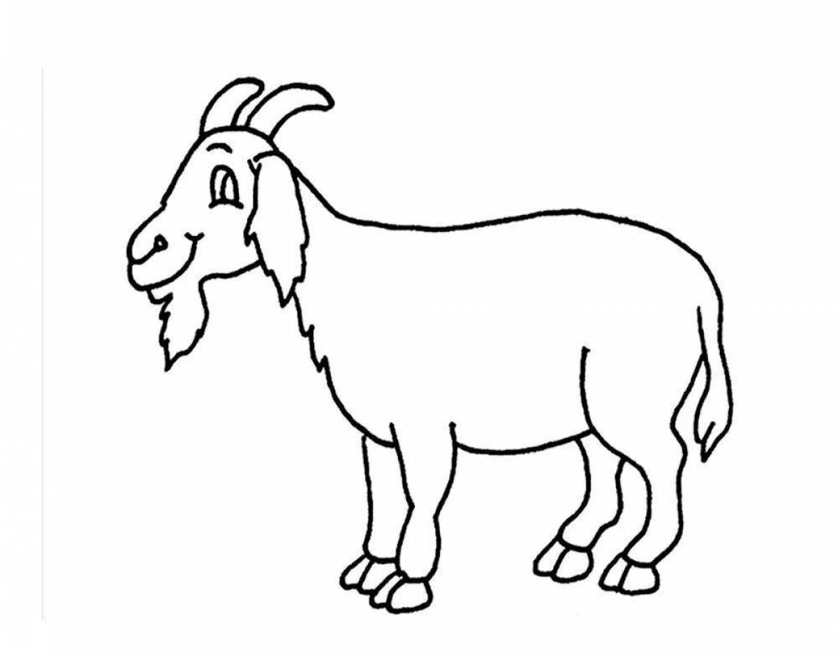 Мягкая раскраска коза