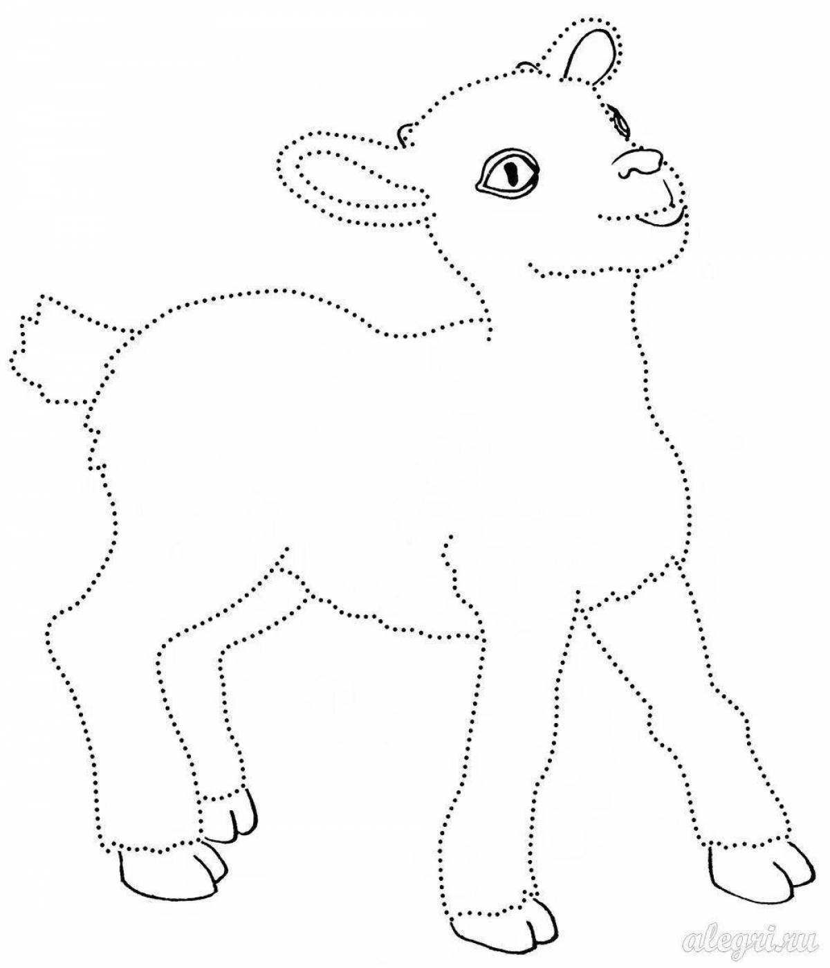 Alert coloring goat