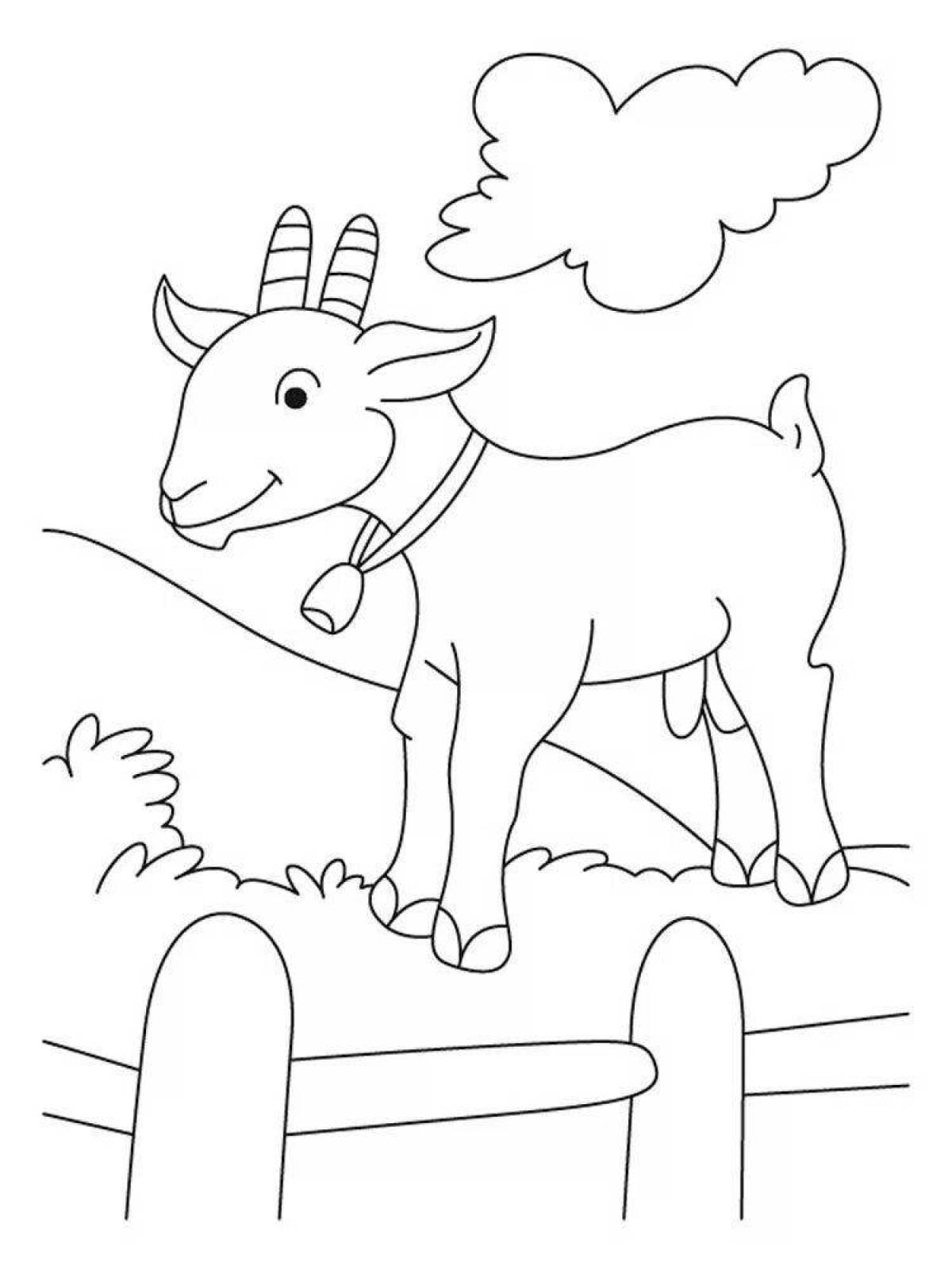 Calm coloring goat