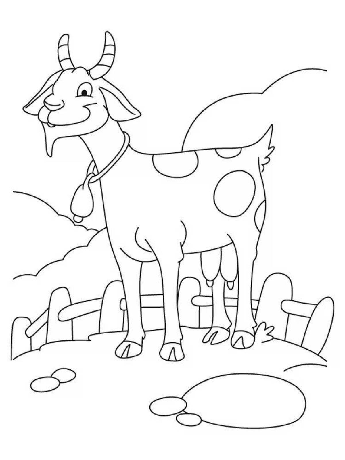 Остроумная раскраска коза