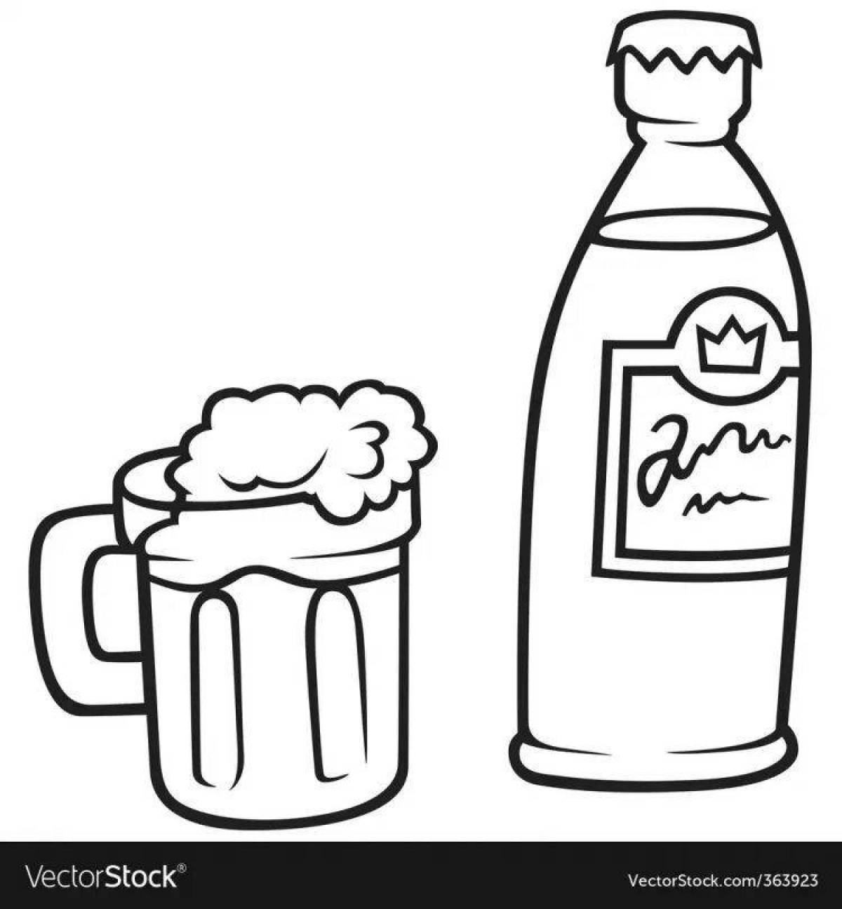 Раскраска Раскраска яркое пиво